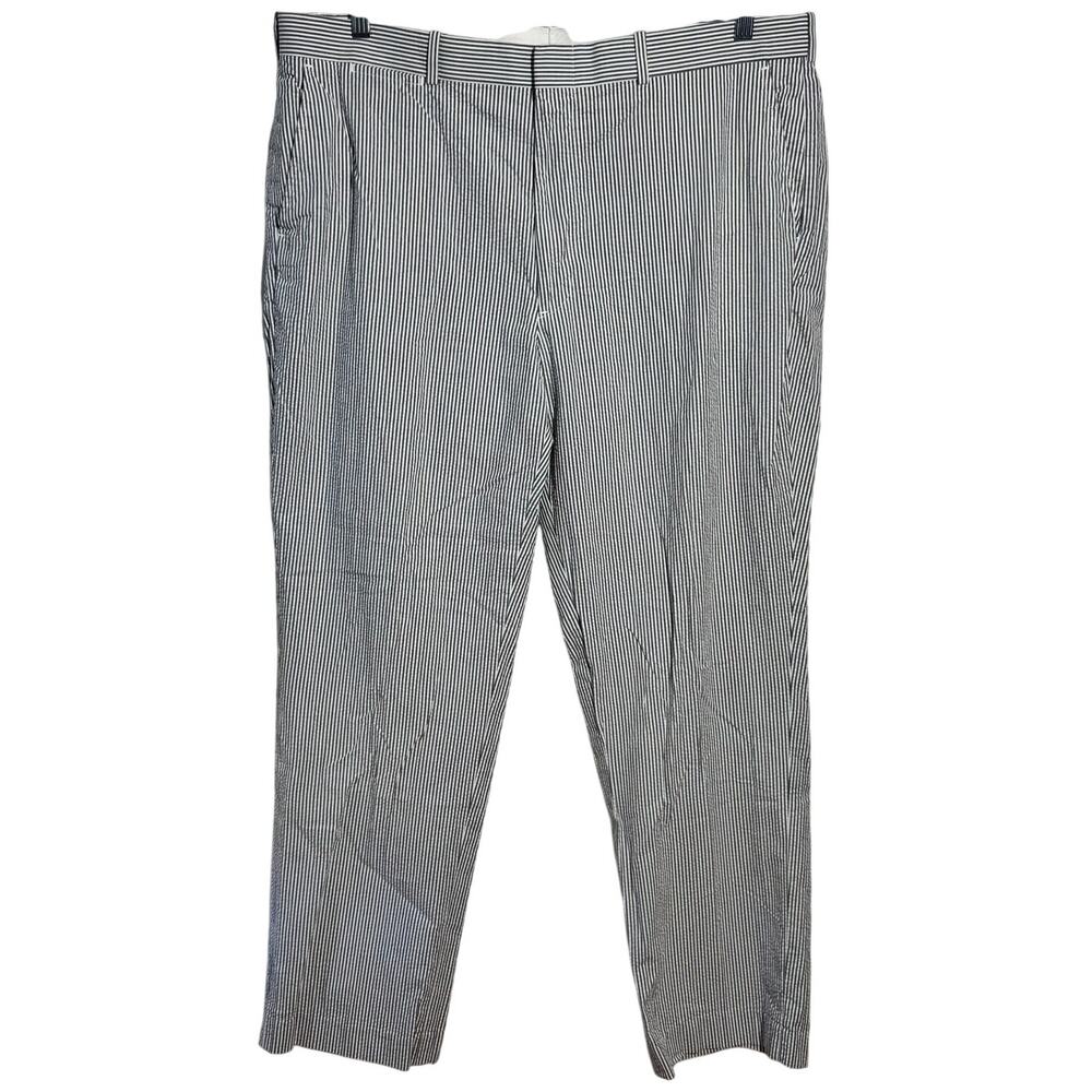 Polo Ralph Lauren Seersucker Chino Trouser Pant Men 40/32 Gray White Old Money
